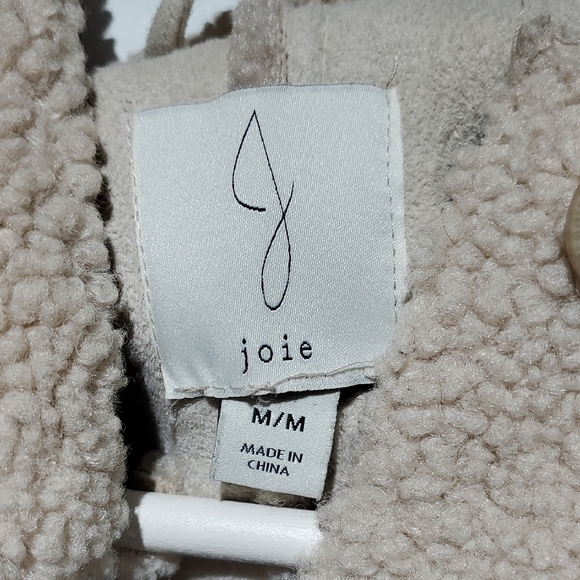 Joie Cream Sherpa Jacket with Teddy Texture Size Medium - Picture 2 of 8
